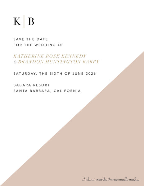 Monogram Save the Date